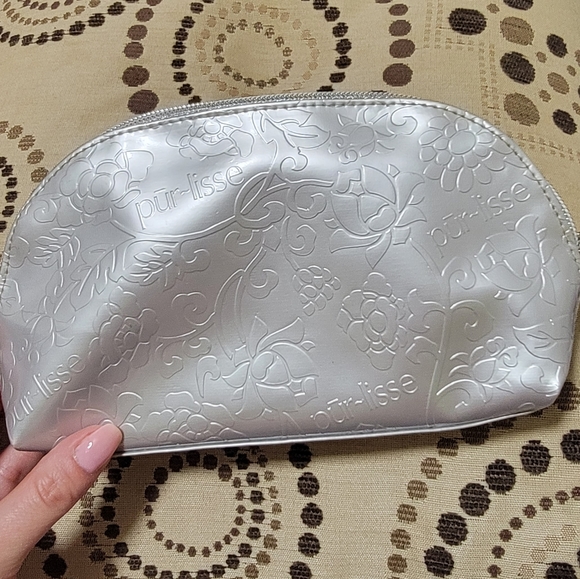 Purlisse  Silver Cosmetic Makeup Bag - Picture 4 of 14